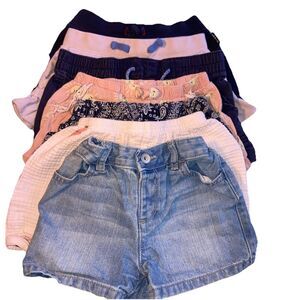 7 Girls 5T Shorts Lot Blues, Pinks, Polo, H&M, Children’s, Old Navy, Osh Gosh